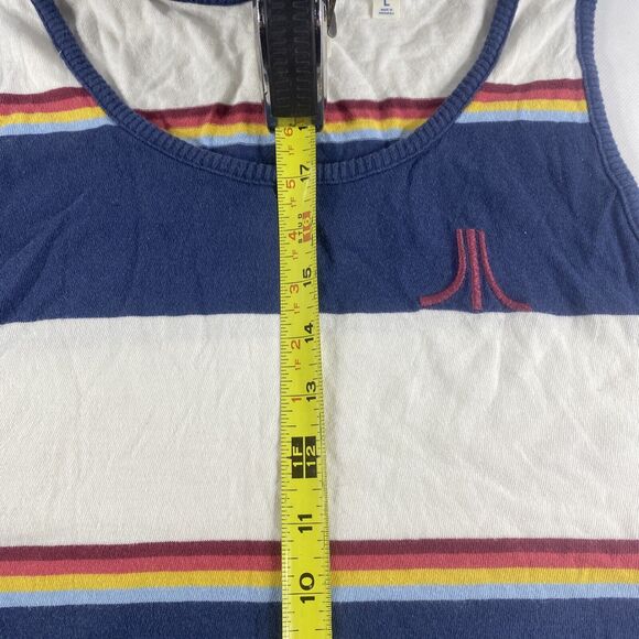 ATARI Logo Retro Ringer Graphic Tank Top By JUNK FOOD Size Juniors Women's Large - Picture 3 of 5